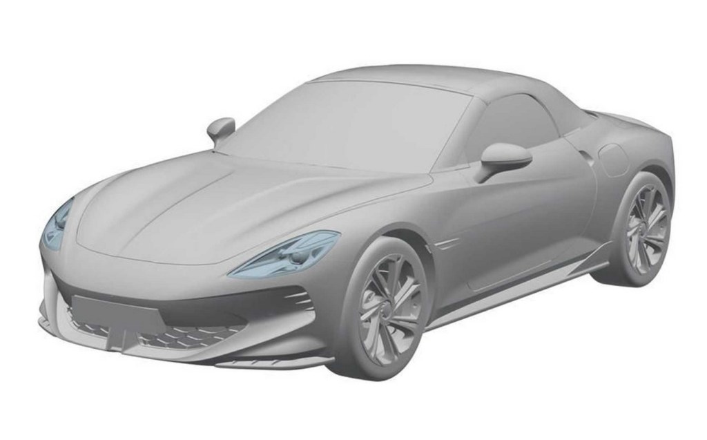 MG sports car patent drawing