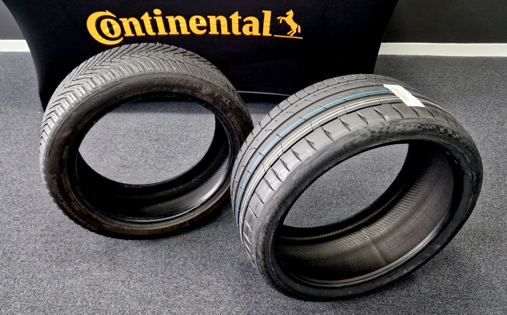 Continental all-season tyre versus sport tyre comparison