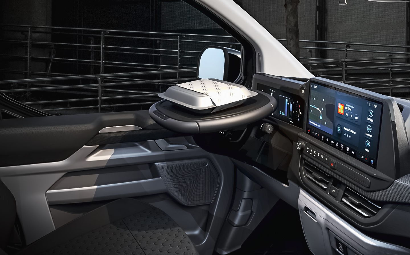 2024 Ford Transit Custom diesel van revealed with a steering wheel that  turns into a table - Drive