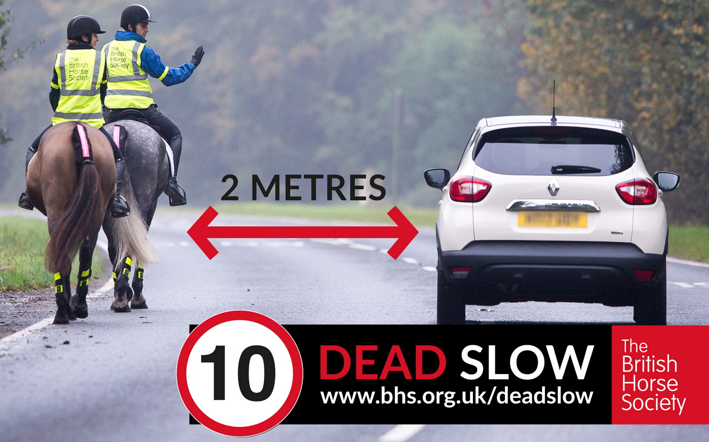 BHS urges motorists to slow down and give horses space