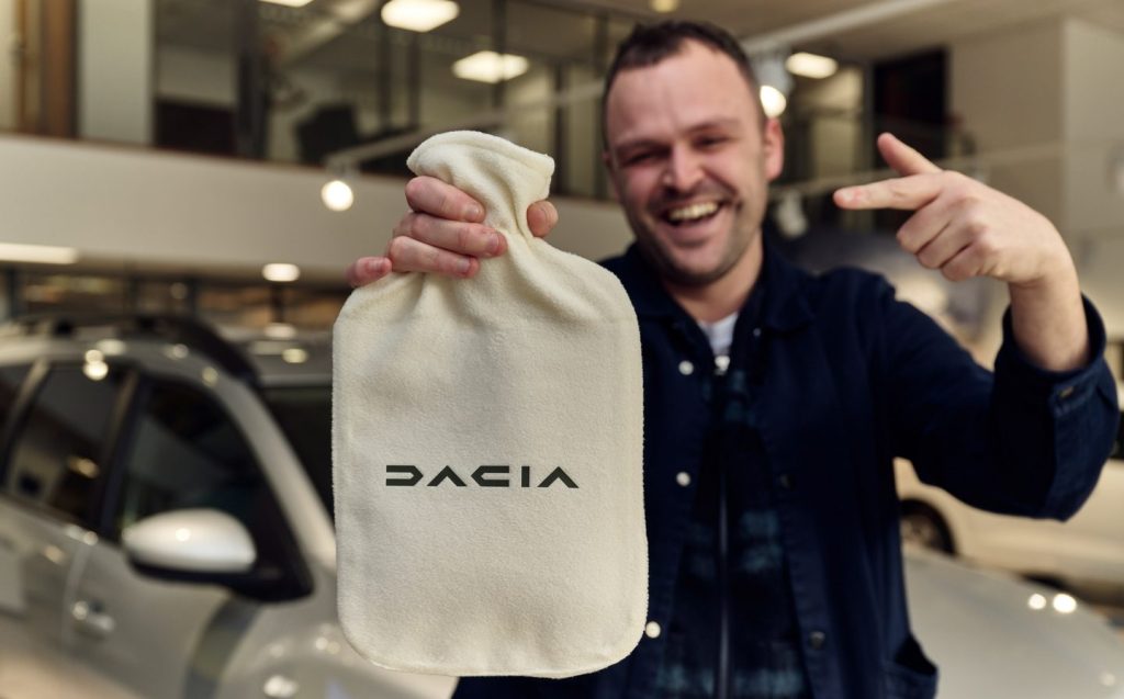 Dacia is offering free hot water bottles to car owners