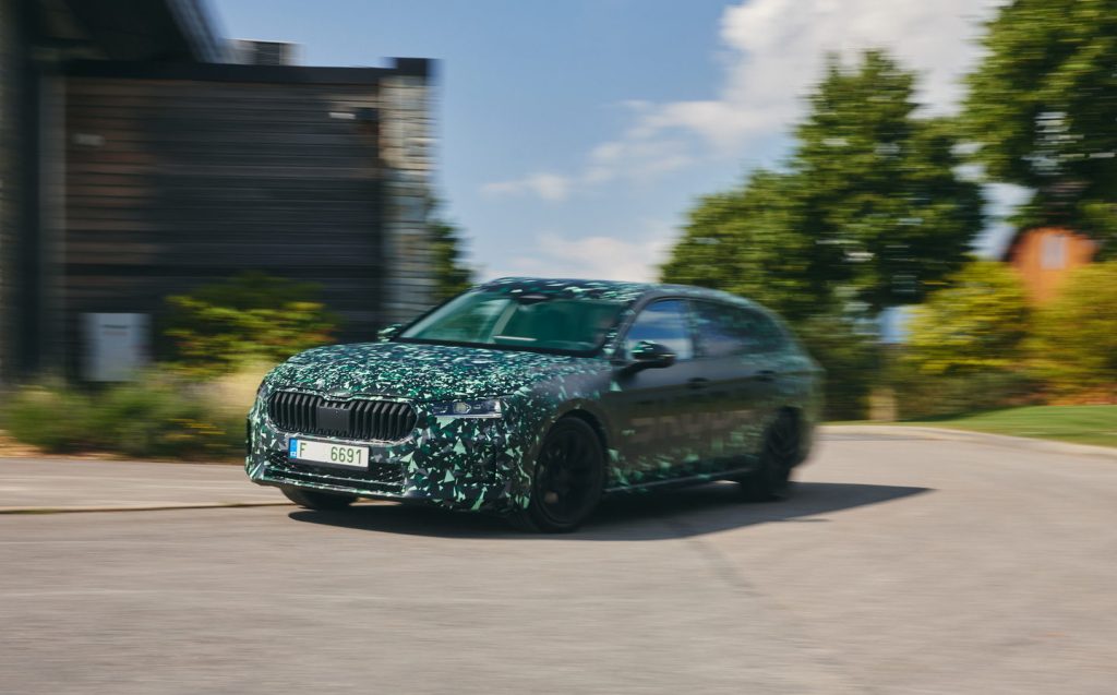 2024 Skoda Superb Estate in camouflage