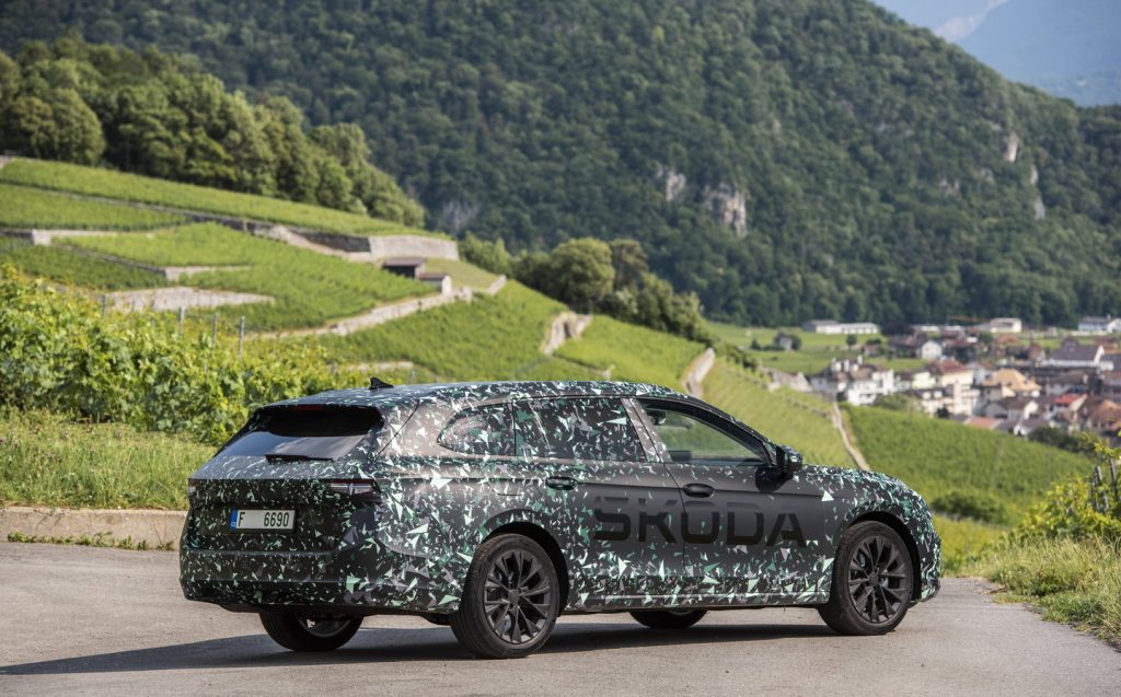 2024 Skoda Superb Estate in camouflage