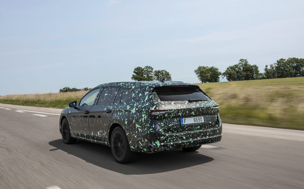 2024 Skoda Superb Estate in camouflage