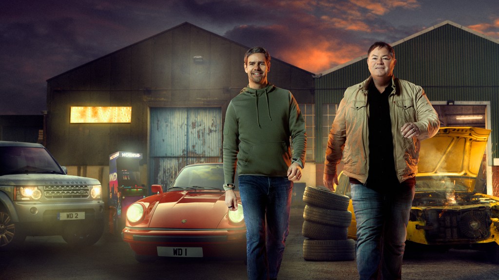 Marc "Elvis" Priestley and Mike Brewer for Wheeler Dealers
