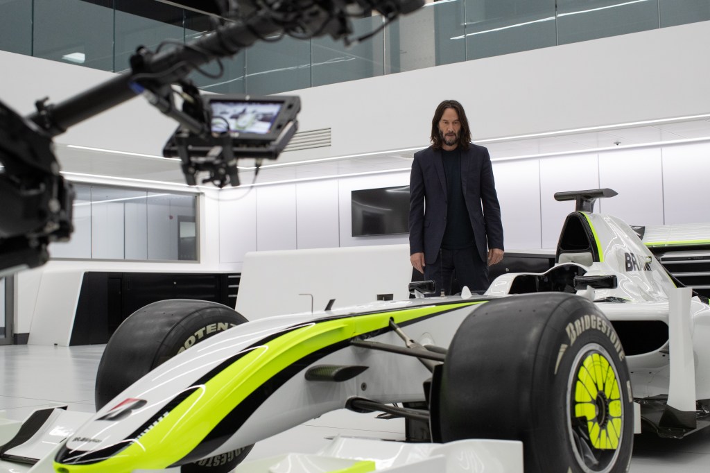 Keanu Reeves films Brawn: The Impossible Formula 1 Story on Disney+