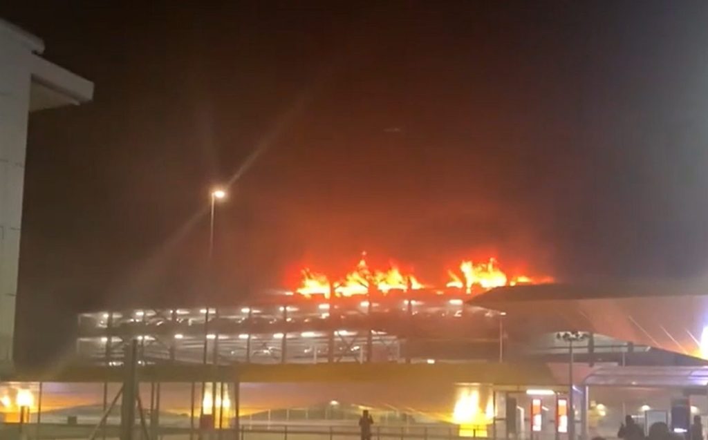 Up to 1,500 cars involved in multi-storey blaze that closed Luton Airport