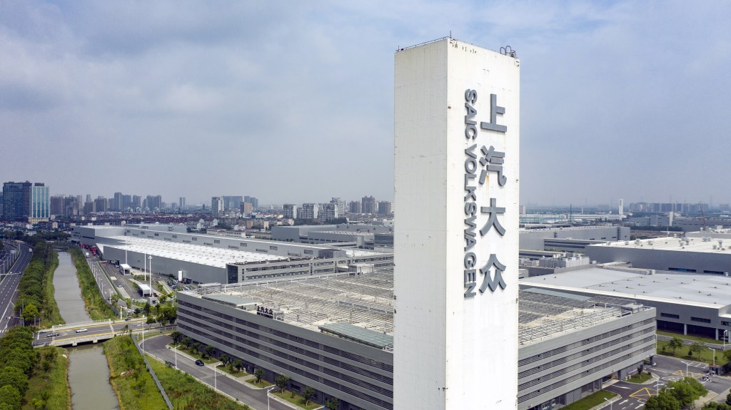 The Volkswagen AG factory, operated with local partner SAIC Motor Corp., in Shanghai, China, on Tuesday, June 7, 2022. Volkswagen AG plans to keep workers at their Shanghai factories isolated in so-called closed loop management systems until June 10, according to people familiar with the matter, even as authorities allow most residents to move freely around the city amid falling Covid-19 cases. Photographer: Qilai Shen/Bloomberg via Getty Images