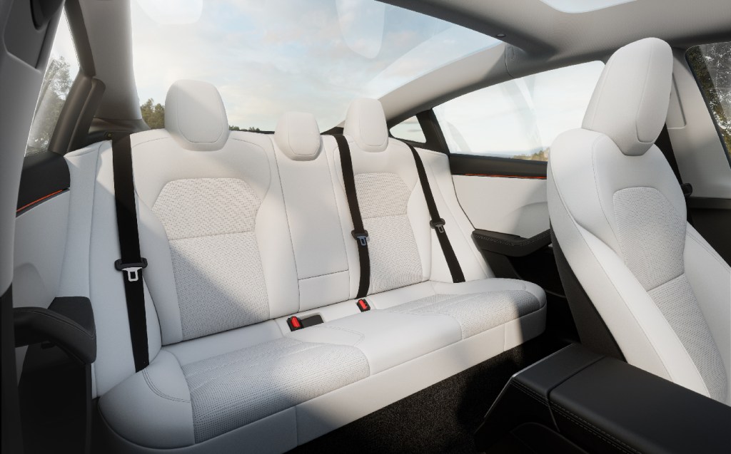 2024 Tesla Model 3 rear seats
