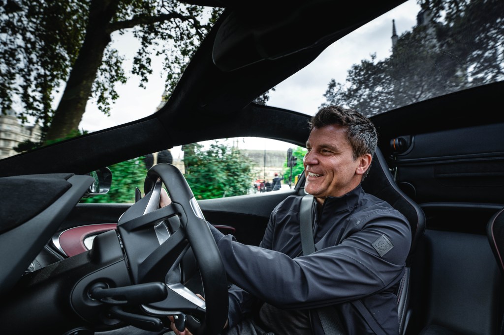 David Green at the wheel of the McLaren GT in London.