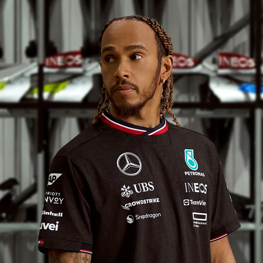 Lewis Hamilton models 2024 Mercedes F1 merchandise
