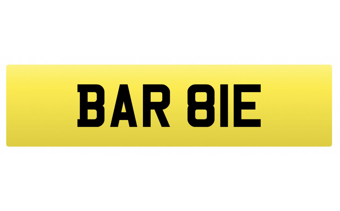BAR 8IE registration plate