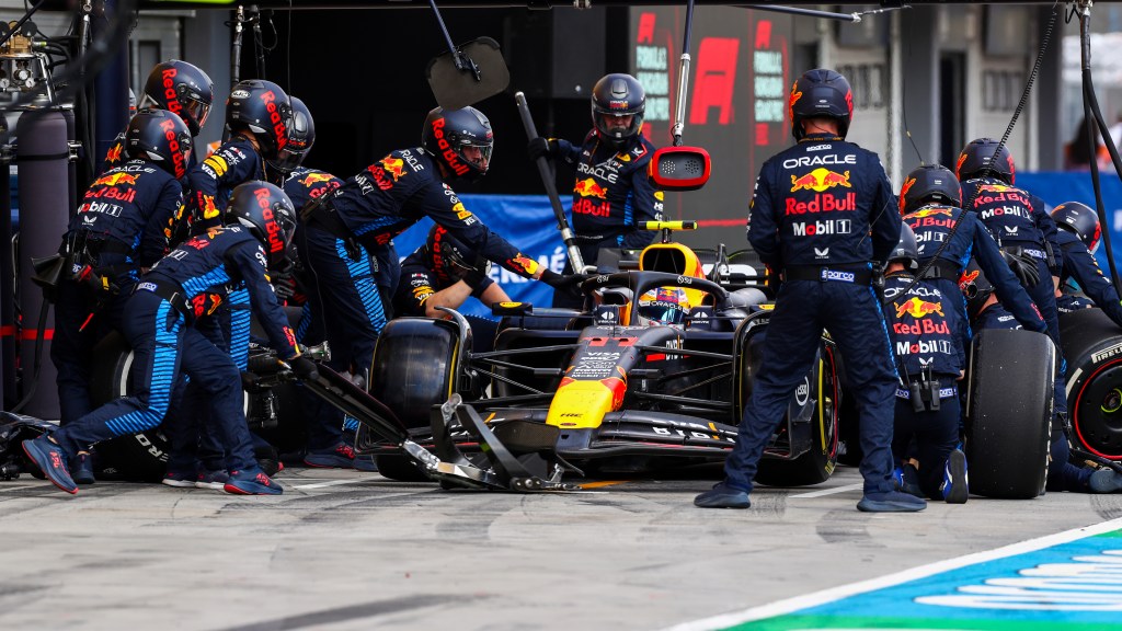 BUDAPEST, HUNGARY - JULY 21: Sergio Perez of Mexico and Oracle Red Bull Racing  during the F1 Grand Prix of Hungary at Hungaroring on July 21, 2024 in Budapest, Hungary. (Photo by Peter Fox - Formula 1/Formula 1 via Getty Images)