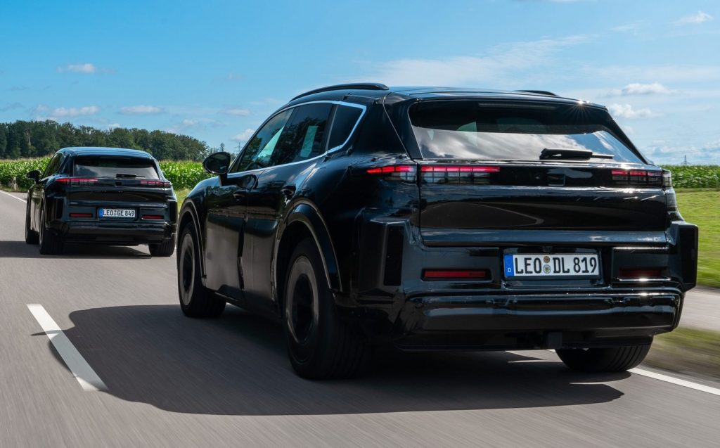 Electric Porsche Cayenne under test