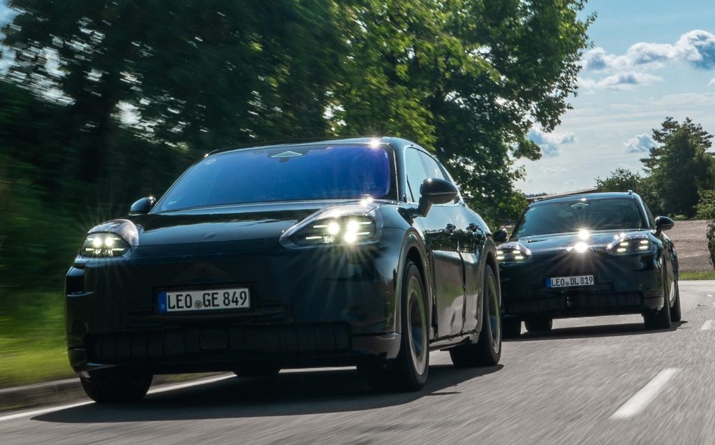Electric Porsche Cayenne under test