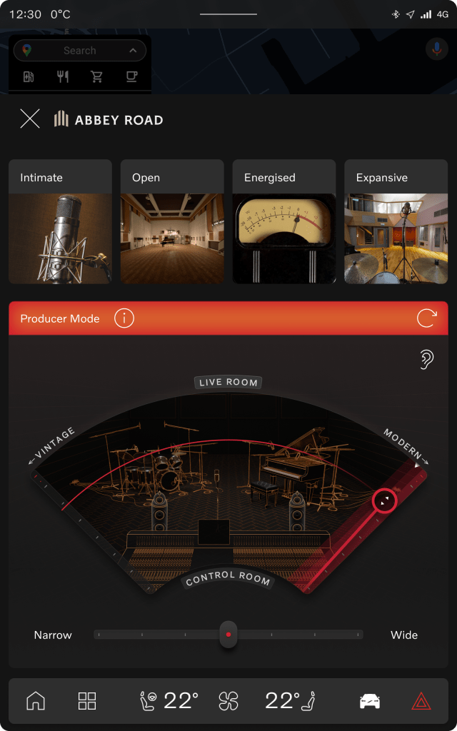 Abbey Road Studios interface for Volvo cars