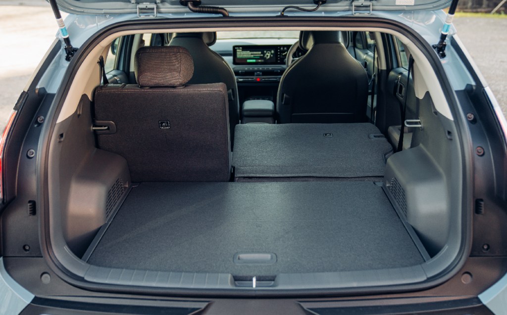 Kia EV3 Air interior boot with seat folded