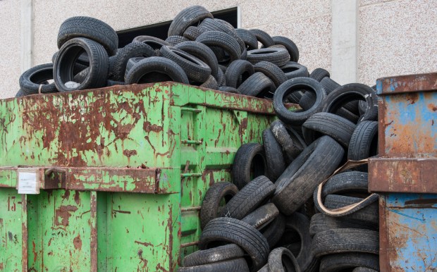 Worn tyres