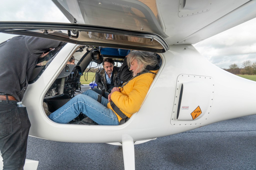 James May and Richard Hammond EV plane vs car race